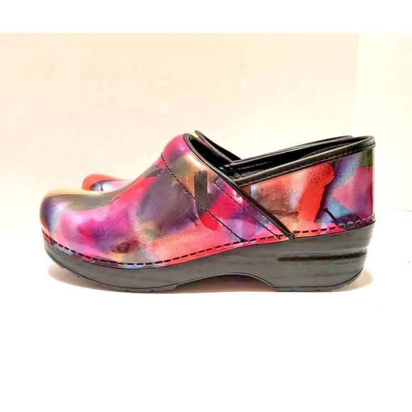 Dansko Professional Clog Patent Leather Size 38 US 7.5 8 Multicolor Workwear - Picture 5 of 10